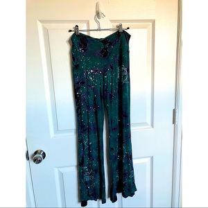 Hand-Dyed, Hand-Painted Tie Dye Hippie Pants